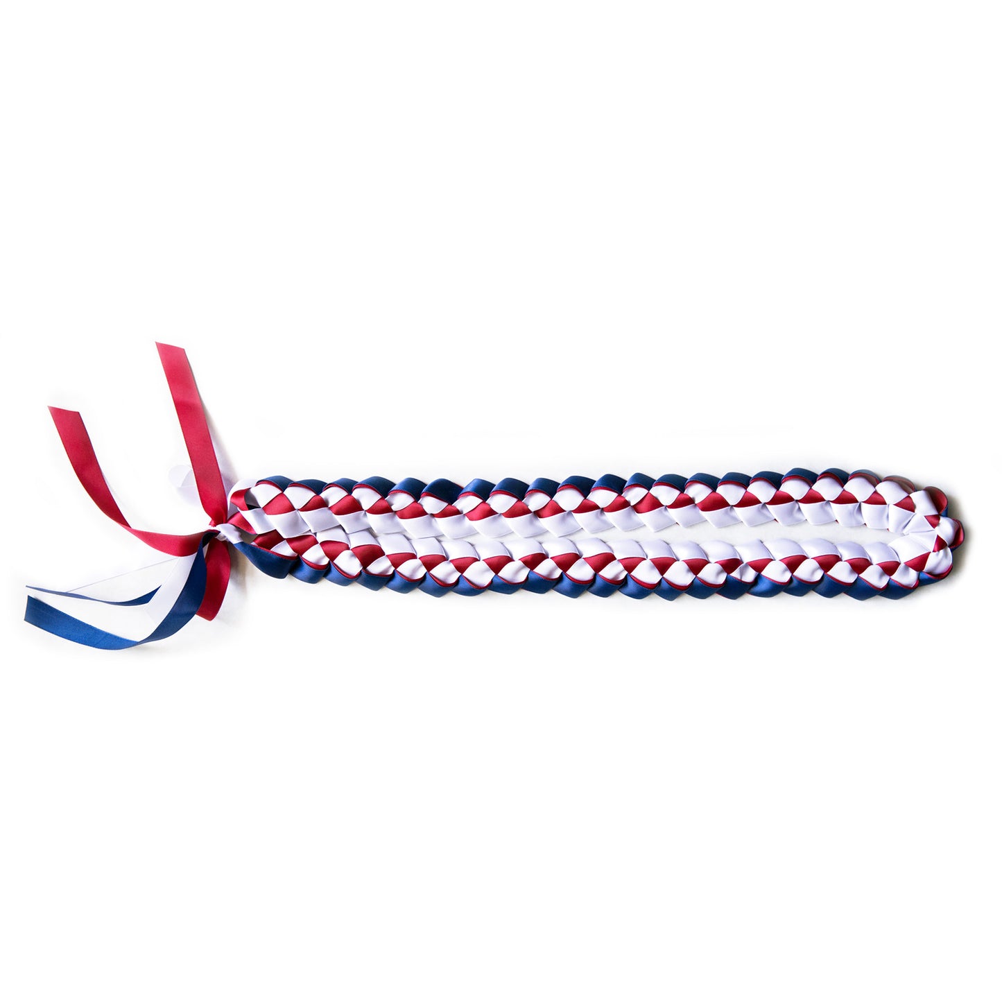 Ribbon Lei - Navy & Red & White