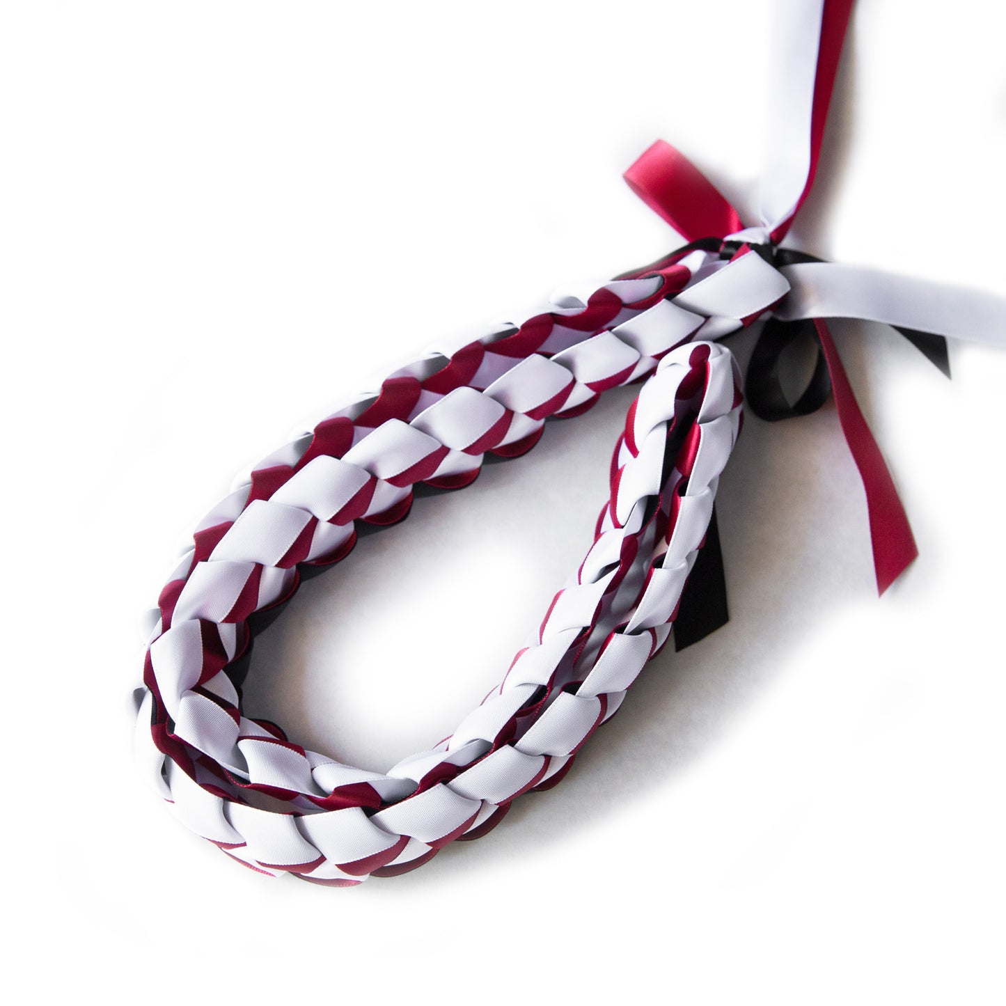 Ribbon Lei - Black & Red & White
