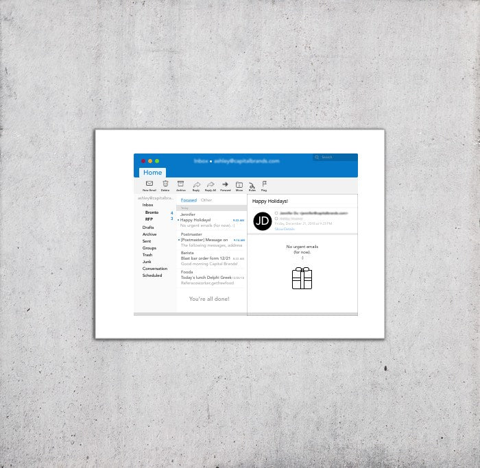 Outlook Work Email Encouragement Card