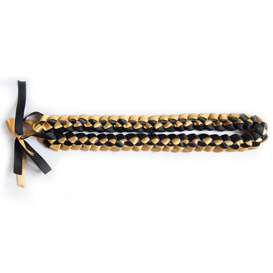 Ribbon Lei - Black & Gold