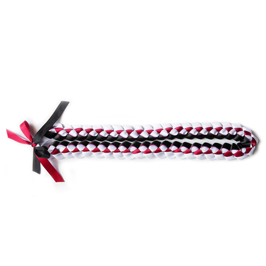 Ribbon Lei - Black & Red & White