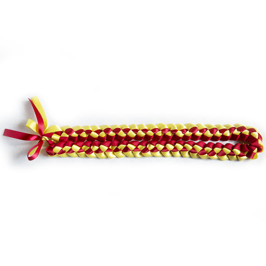 Ribbon Lei - Red & Yellow