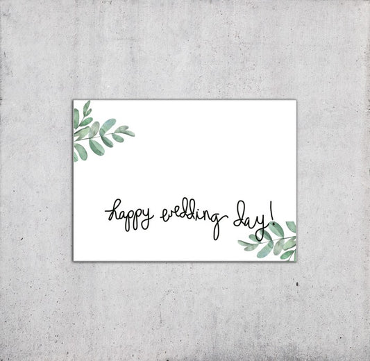 Happy Wedding Day Congratulations Card